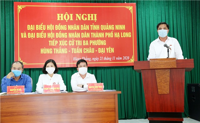 Đại biểu HĐND Tỉnh và đại biểu HĐND Thành phố tiếp xúc cử tri ba phường: Hùng Thắng, Tuần Châu, Đại Yên