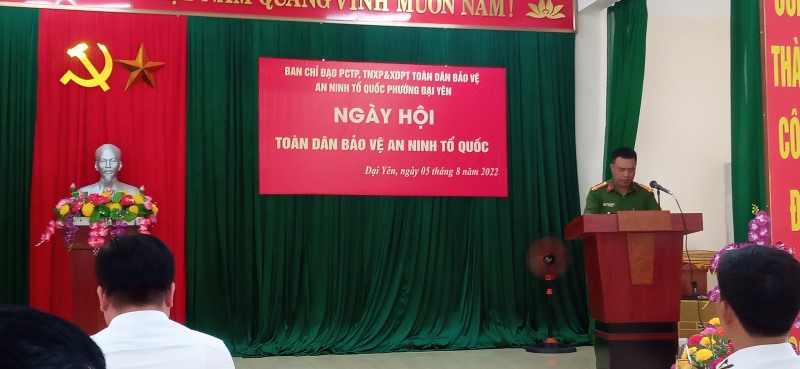PHƯỜNG ĐẠI YÊN TỔ CHỨC NGÀY HỘI TOÀN DÂN BẢO VỆ AN NINH TỔ QUỐC