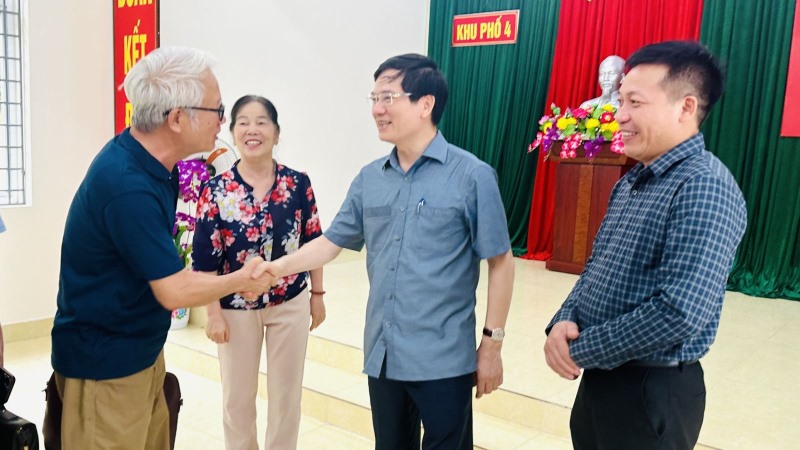 Đồng chí Bí thư Thành ủy dự sinh hoạt chi bộ khu 4 phường Đại Yên