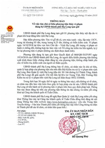 Thông báo về việc tìm chủ sở hữu phương tiện thủy vi phạm đang bị UBND thành phố Hạ Long tạm giữ