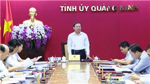 Ban Thường vụ Tỉnh ủy làm việc với Ban Thường vụ Thành ủy Hạ Long