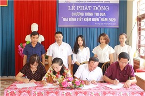 Điện lực TP Hạ Long: Phát động thi đua “Gia đình tiết kiệm điện năm 2020”