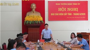 Hạ Long tham gia Hội nghị báo cáo viên cấp tỉnh tháng 6/2020