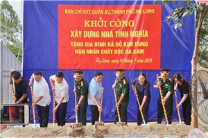 Ban CHQS TP Hạ Long: Khởi công xây "Nhà tình nghĩa"