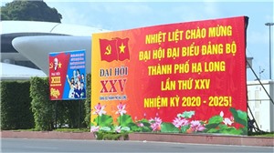 Thành phố Hạ Long: Rực rỡ cờ hoa chào mừng Đại hội Đảng bộ Thành phố lần thứ XXV, nhiệm kỳ 2020- 2025