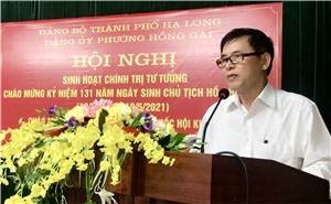 Đảng ủy phường Hồng Gai tổ chức hội nghị sinh hoạt chính trị tư tưởng