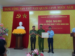 PHƯỜNG ĐẠI YÊN TỔ CHỨC NGÀY HỘI “TOÀN DÂN BẢO VỆ ANTQ” VÀ HỘI NGHỊ “CÔNG AN LẮNG NGHE Ý KIẾN NHÂN DÂN”